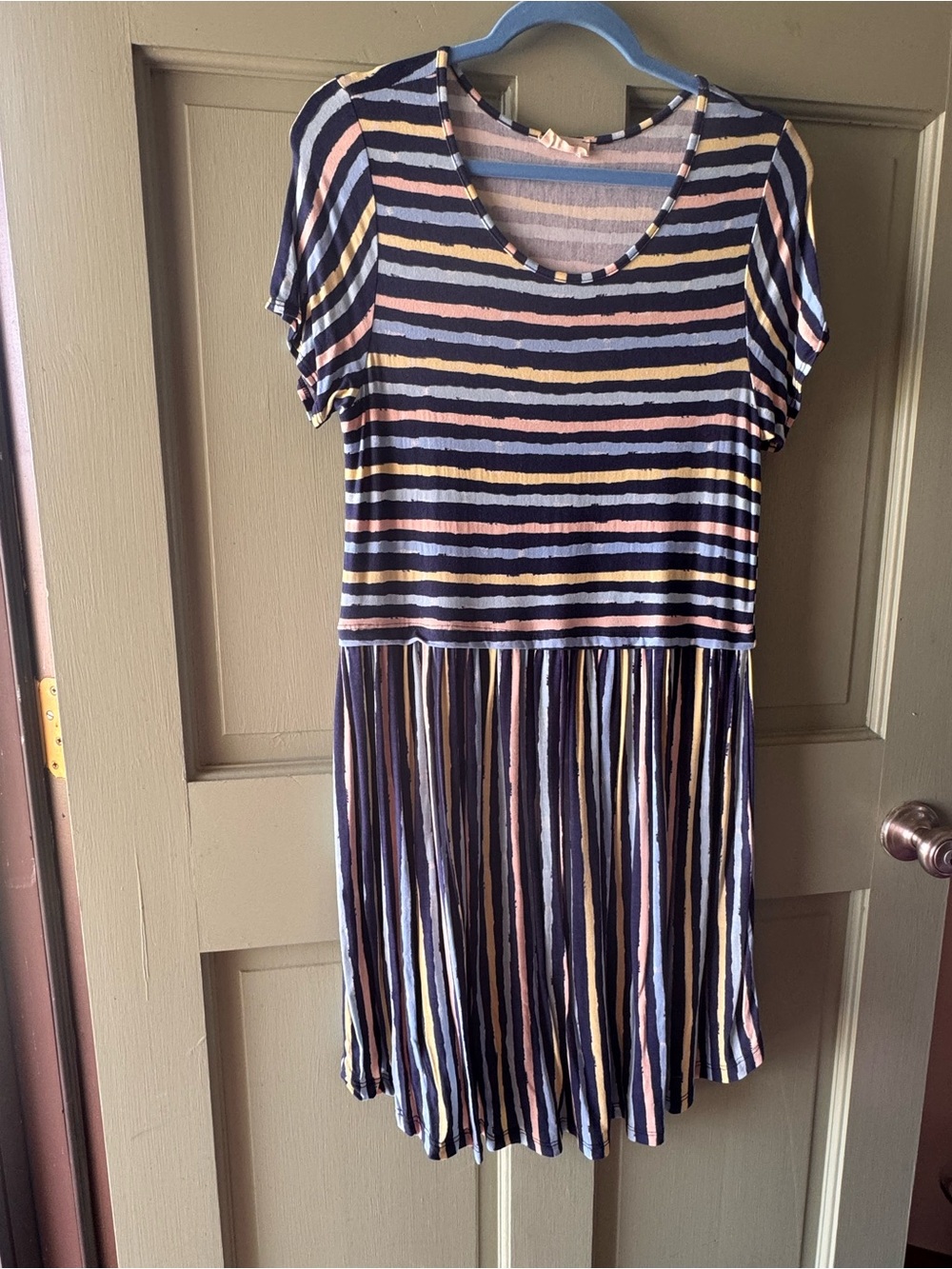 Be Stage Boutique Brand Multicolor Striped Dress size L